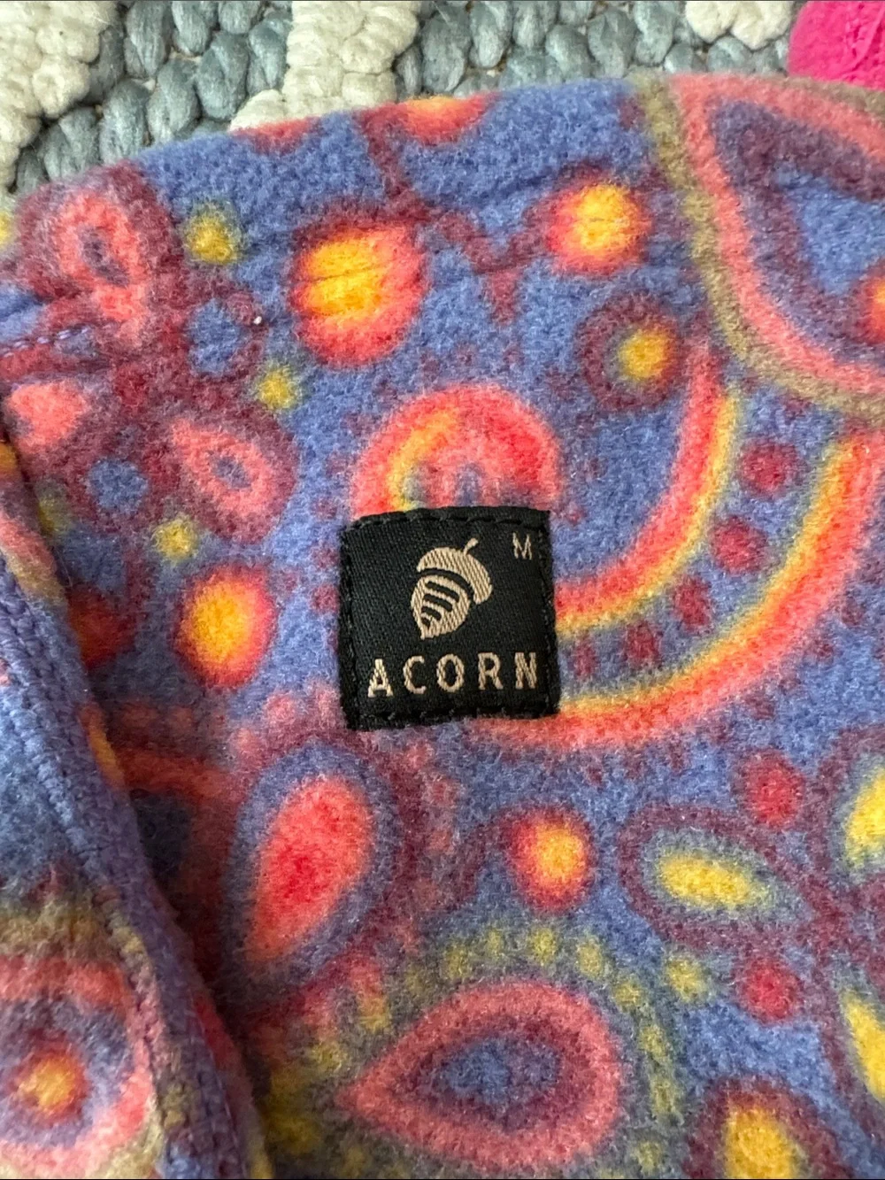 Acorn Fleece Socks Lot Medium Retro Ski Après Ski Camping Cozy